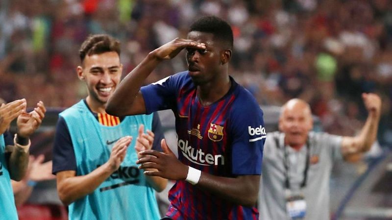 Ousmane Dembele Celebrates Goal