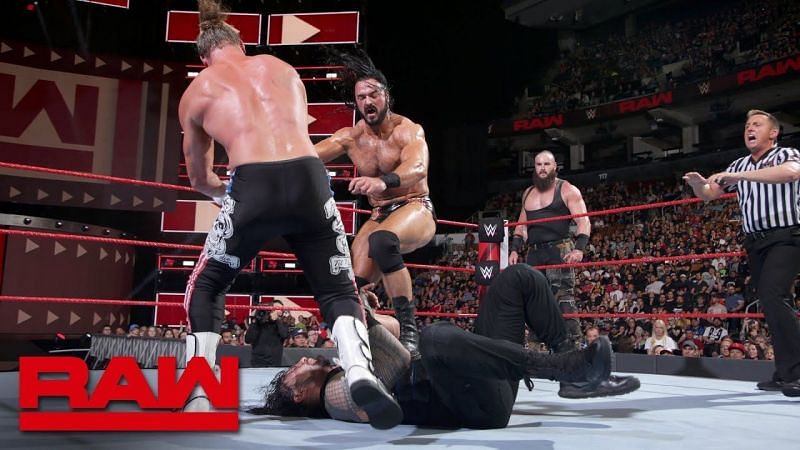 Braun Strowman, Dolph Ziggler and Drew McIntyre demolish The Shield