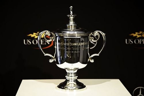 Image result for us open trophy tennis