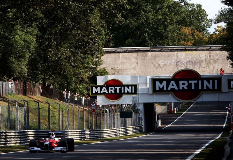 The circuit with the Northern banking in the background