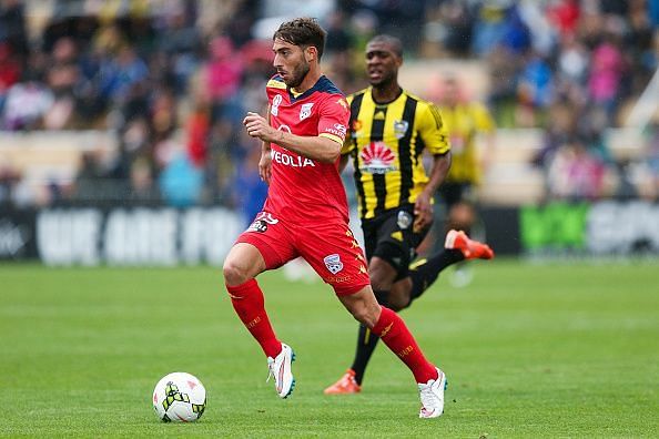 Miguel Palanca in action for Adelaide United 