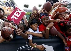 Texans donate old turf to school flooded in Hurricane Harvey