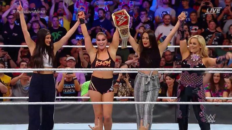 Ronda Rousey is crowed the new Raw Women&#039;s Champion at SummerSlam