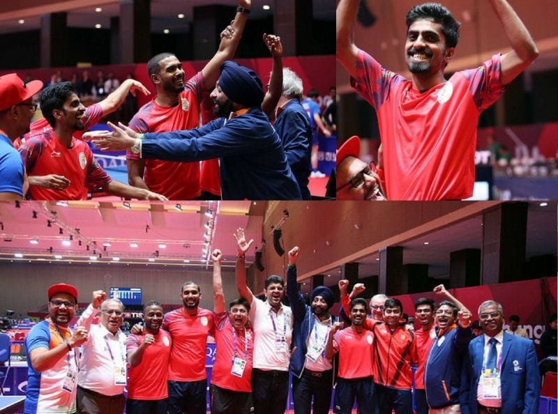 ASIAN GAMES 2018, Table Tennis History scripted by Indian men's team