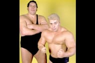 Dino Bravo with Andre the Giant.