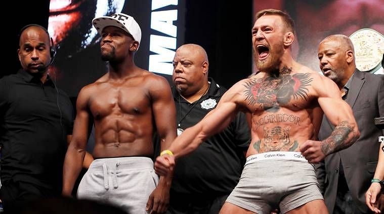 Floyd Mayweather (left) and Conor McGregor (right)