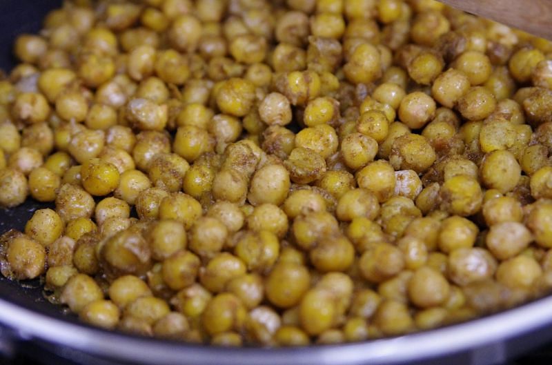 Roasted chickpeas and are excellent source of protein