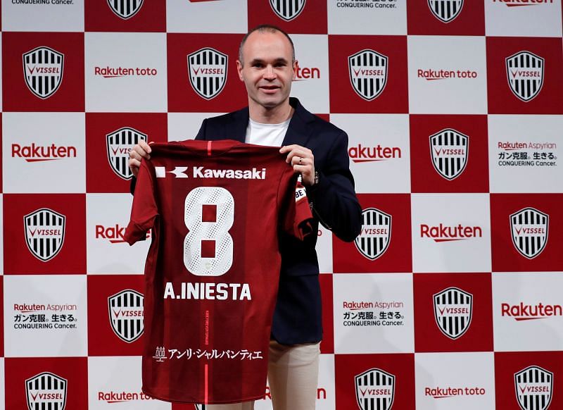 Iniesta will play alongside Lukas Podolski at Vissel Kobe