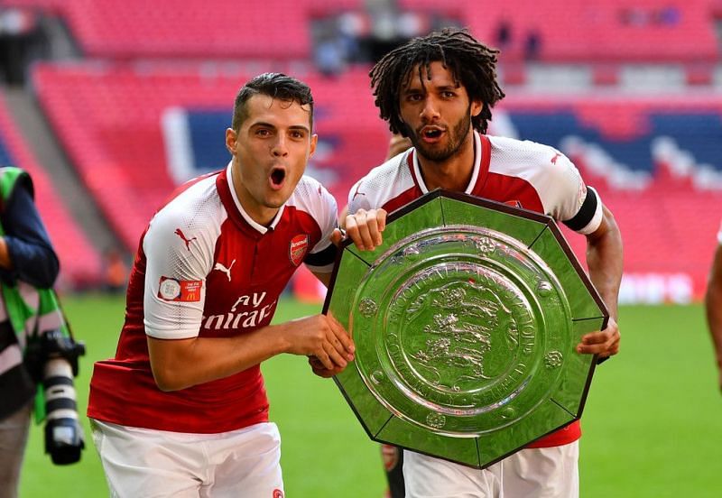 Xhaka and Elneny are now teammates at Arsenal