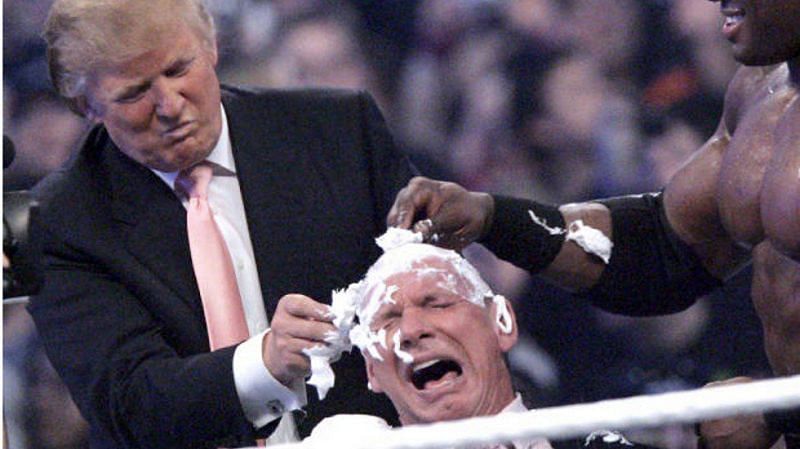 Vince McMahon Getting his head shaved at WrestleMania 23