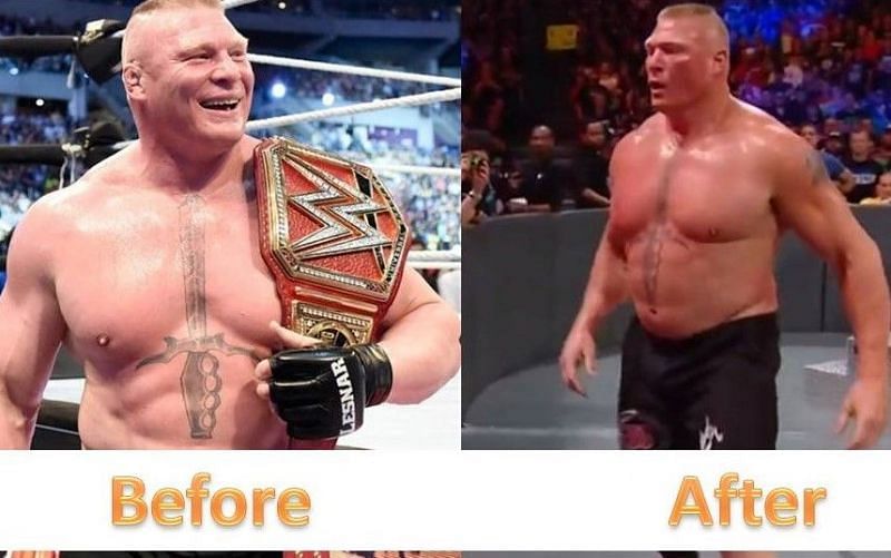 Brock Lesnar seems to have lost a ton of weight ahead of his UFC fight with Daniel Cormier