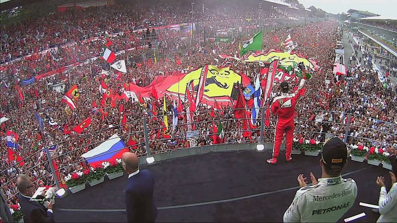 The operatic podium at Monza 