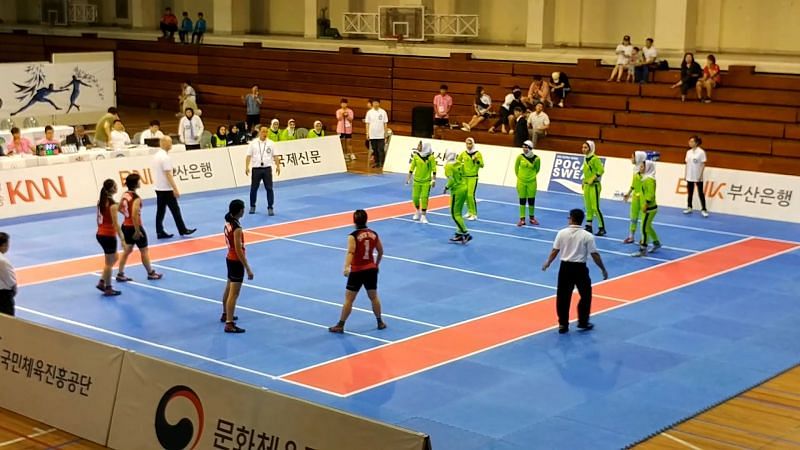 China versus Iran during Asian Kabaddi Championship.