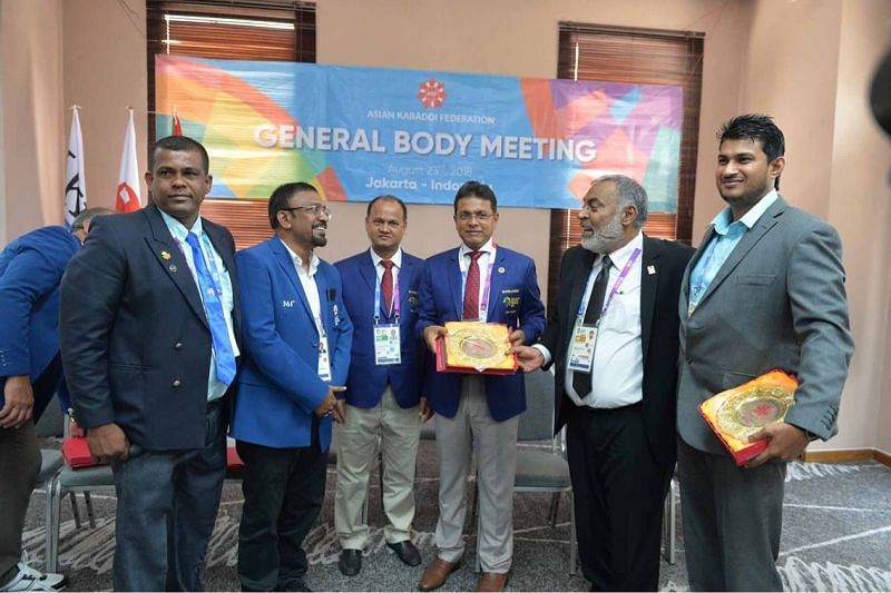 The meeting took place during the Kabaddi event of Asiad 2018.