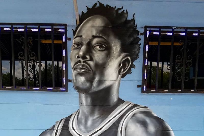 Image result for demar derozan mural