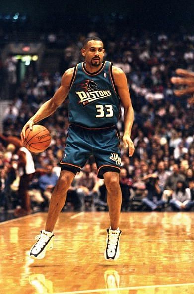 Grant Hill of the Detroit Pistons in action