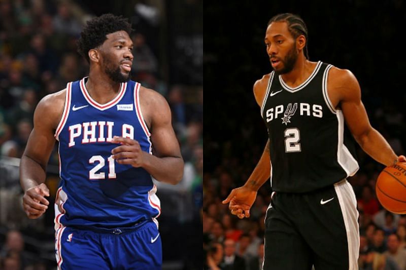 Joel Embiid and Kawhi Leonard