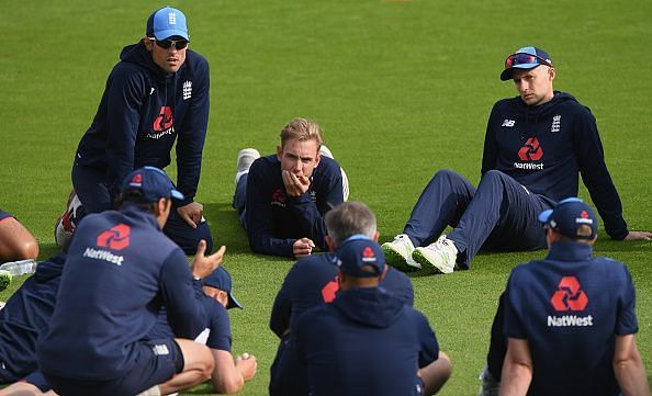 England players during practice