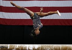 Biles electrifies on 1st day of US gymnastics championships