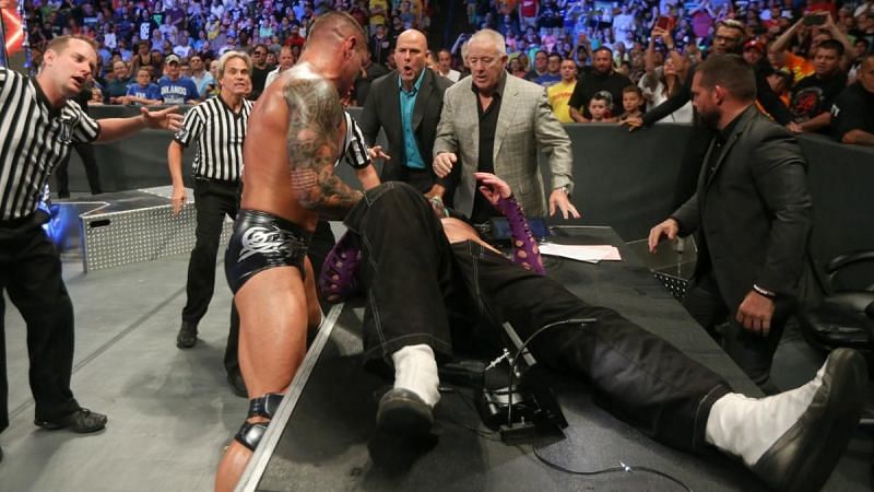 Randy Orton assaulted Jeff Hardy on SmackDown Live