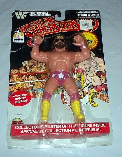Complete with pink trunks, yellow boots and poster of the figure, this Randy Savage toy would be the perfect addition to any Machomaniac&#039;s collection