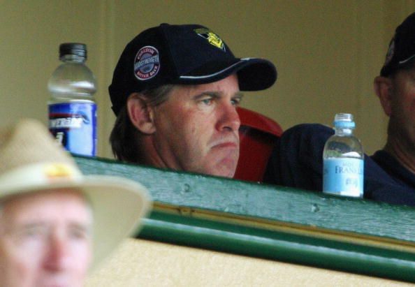 David Hookes watches his team bat