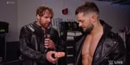 Dean Ambrose interviewing Balor in a backstage segment