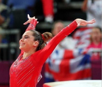 McKayla Maroney lands her vault attempt in the women&#039;s gymnastics team finals during the 2012 Summer Olympics in London, England