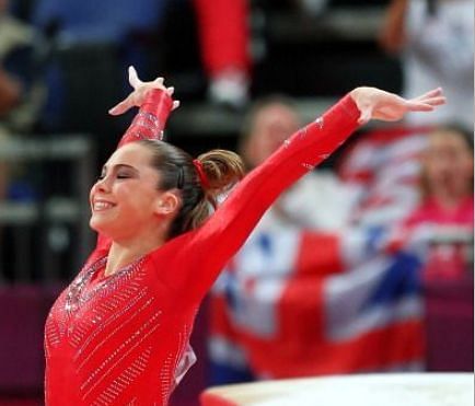 McKayla Maroney lands her vault attempt in the women's gymnastics team finals during the 2012 Summer Olympics in London, England