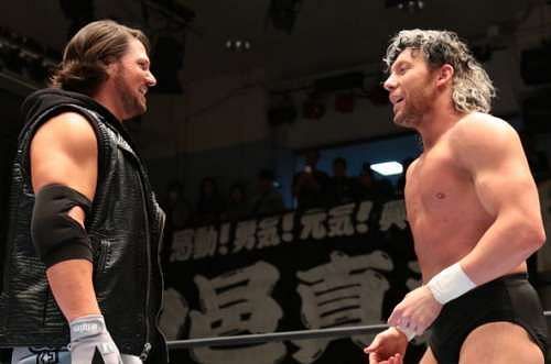 Kenny Omega and AJ Styles in NJPW