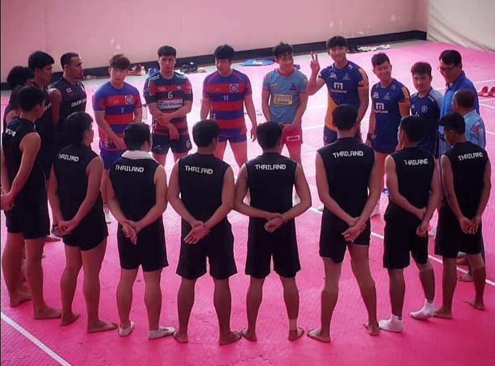 The South Korean team prepared with the Thailand men&#039;s team ahead of Jakarta Asian Games 2018.