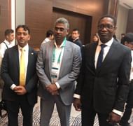 EnteSri Lanka's Sports Minister Faiszer Mustaphar caption