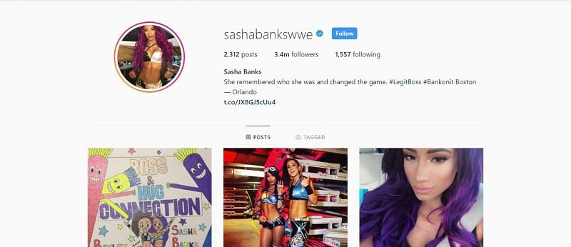 Sasha Banks is The Boss of Instagram 