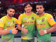 Vinod Kumar (Center) was bought by the team for â¹22.25 lakhs.