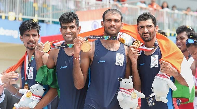 Indian Men's rowing team members