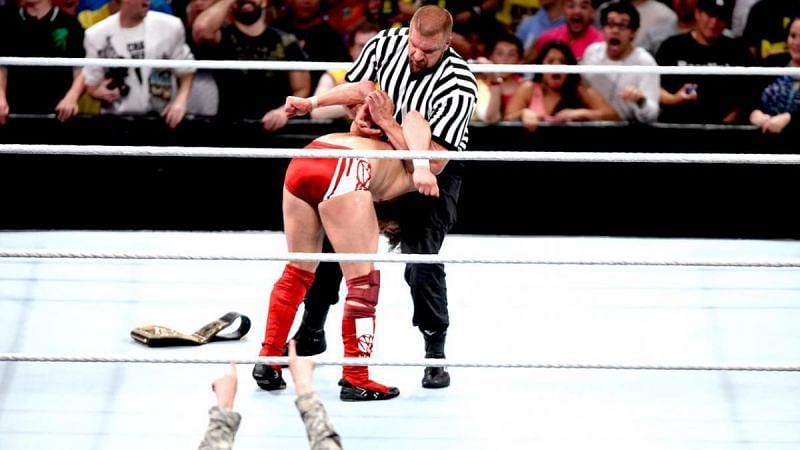 Triple H hit the Pedigree on Daniel Bryan