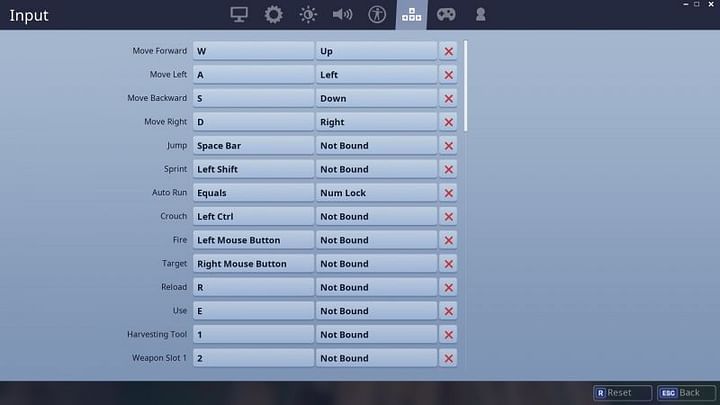 Fortnite PC Controls - Keybind & Keyboard Control Guide