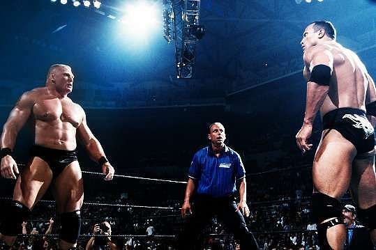 The Rock vs Brock Lesnar