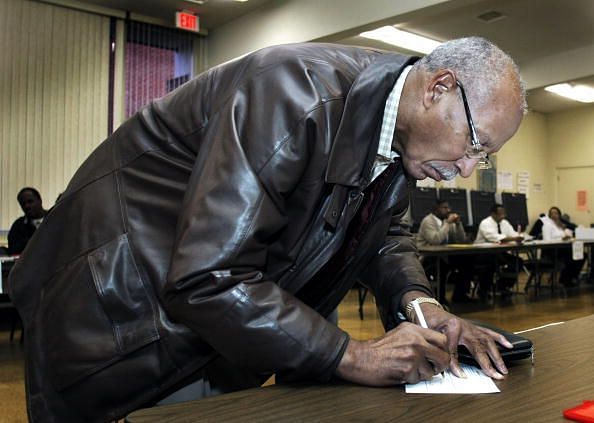 Detroit Mayor Dave Bing Votes In The City&#039;s Mayoral Election