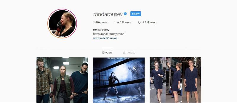 Ronda Rousey is the most followed WWE superstar on Instagram 
