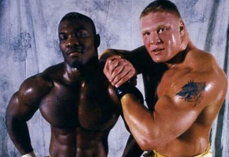 Brock Lesnar with his former college roommate Shelton Benjamin