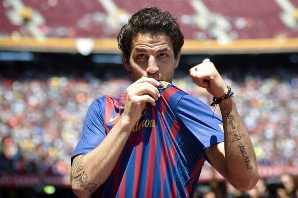 Barcelona FC Unveils New Signing Cesc Fabregas