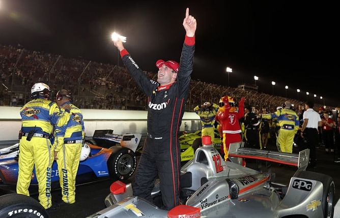 Power takes splash of gas, wins IndyCar race at Gateway