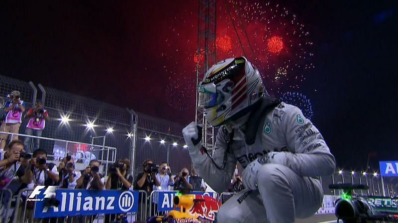 Lewis Hamilton after securing an important victory in championship race