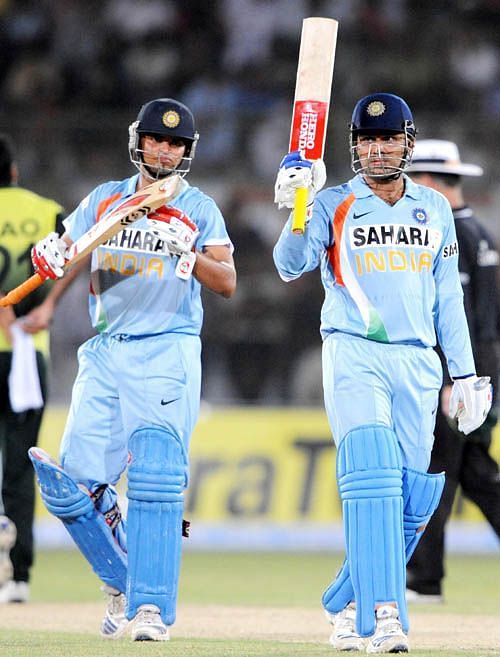 Seshwag and Raina added 198 runs for the second wicket