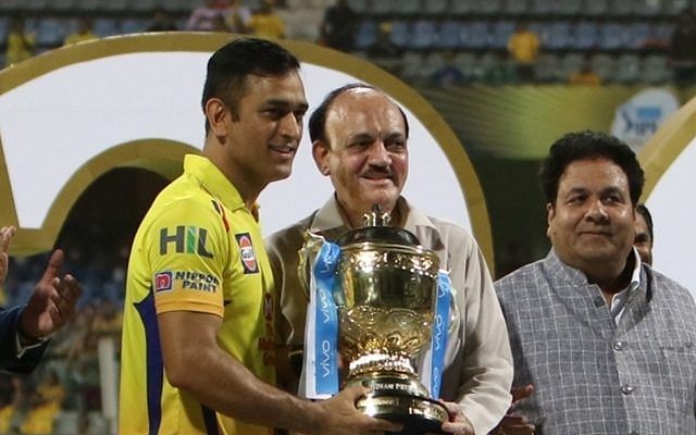 Image result for ms dhoni csk 2018 trophy