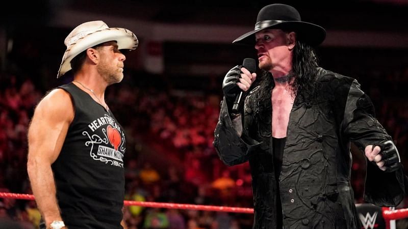 Shawn Michaels pictured here with The Undertaker