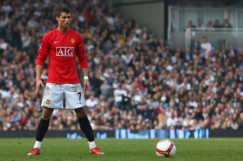 Cristiano Ronaldo prepares to take one of his trademark free kicks