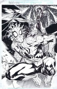 Rare Marvel vs. WCW Concept Art: Sting vs. Spiderman- By J.J. Kirby
