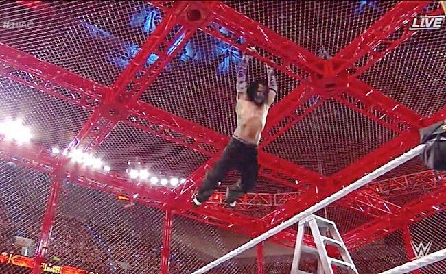 Jeff Hardy fell from the top of Hell in a Cell through a table 